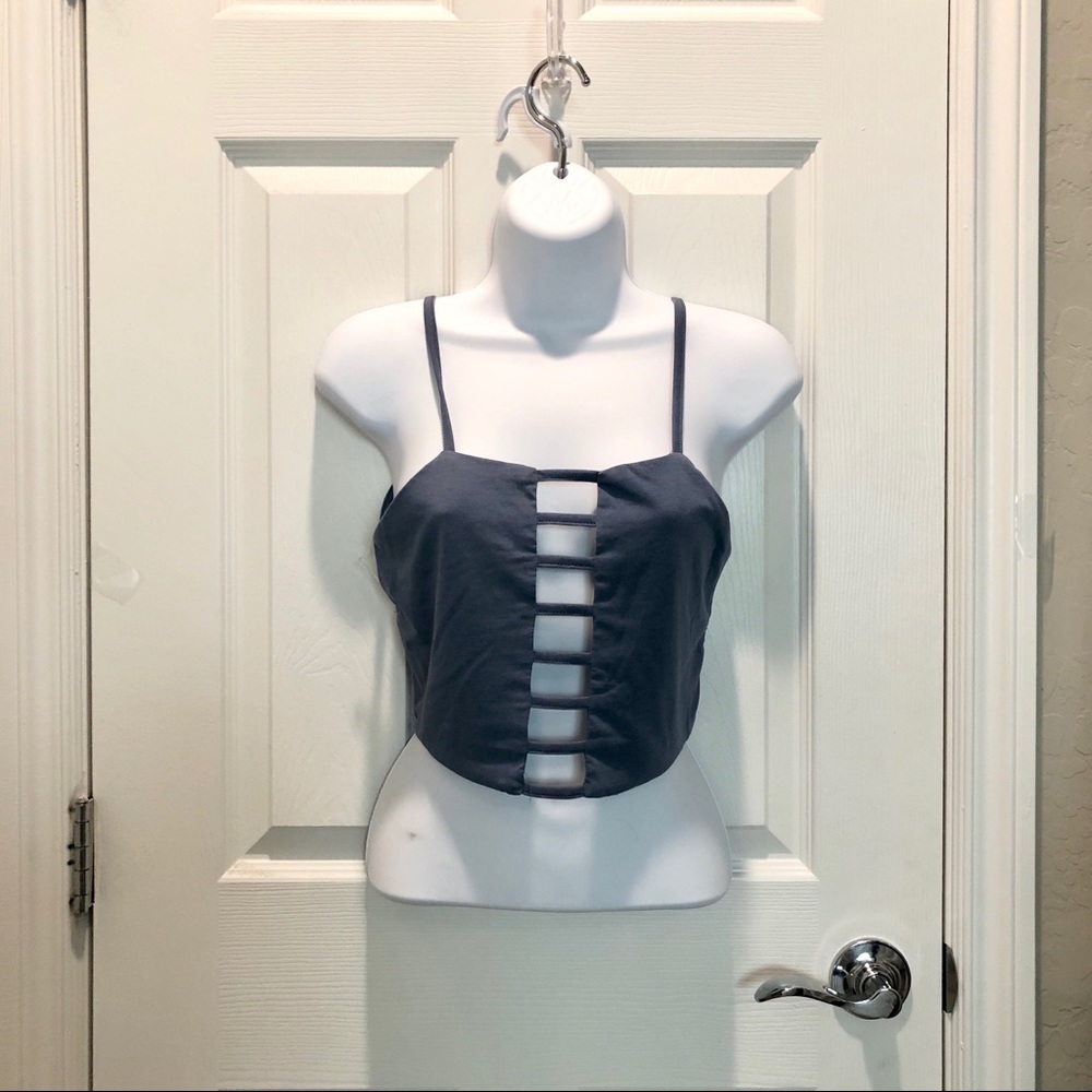 Blue cami cropped top